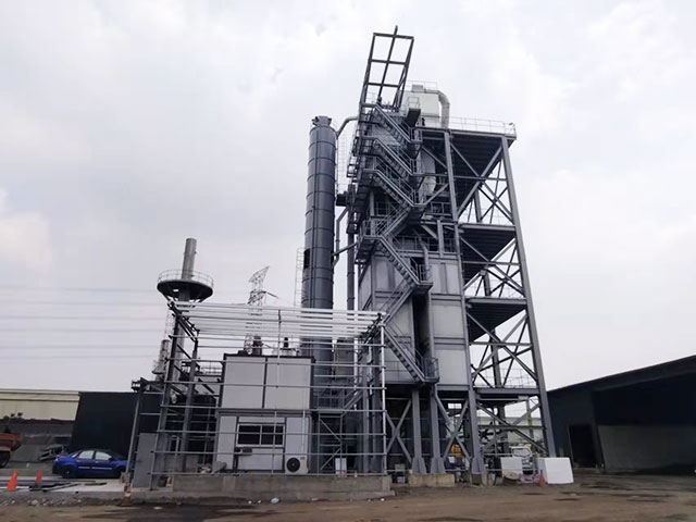 宏健(jian)系列LB3000瀝青混凝(níng)土攪拌站配套(tao)LRZ120型瀝青廠拌熱(re)再生設備